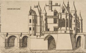 Castelo de Chenonceau, nº 2, 1856. de Charles Meryon