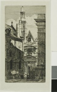 Igreja de St. Etienne du Mont, Paris de Charles Meryon