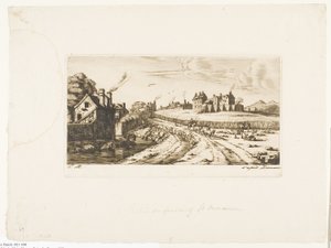Entrada para o subúrbio de Saint-Marceau, Paris de Charles Meryon