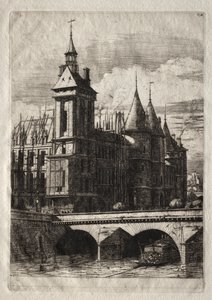 Gravuras de Paris: A Torre do Relógio de Charles Meryon