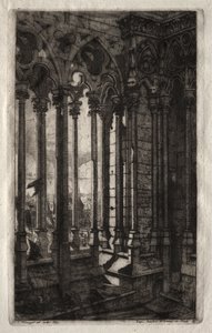 Gravuras de Paris: A Galeria de Notre Dame, 1853. de Charles Meryon
