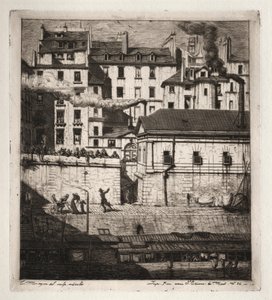 Gravuras de Paris: O Necrotério, 1854. de Charles Meryon