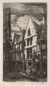 Água-forte de Paris: em Bourges de Charles Meryon