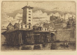 La Pompe Notre-Dame, Paris (A bomba de Notre-Dame) de Charles Meryon