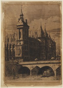 A torre do relógio - 1852 de Charles Meryon