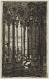La galerie Notre-Dame, Paris (Galeria de Notre Dame, Paris) de Charles Meryon