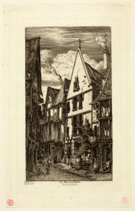 Rue des Toiles, Bourges de Charles Meryon
