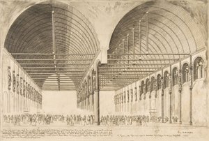 A Salle des Pas-Perdus no antigo Palais de Justice A antecâmara do Palais de Jus..., 1855. de Charles Meryon