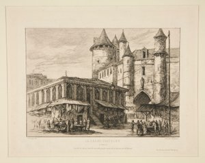 O Grand Chatelet [cerca de 1780 d de Charles Meryon