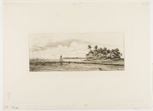 Oceania: Pesca, Perto de Ilhas com Palmeiras no Grupo Uea ou Wallis, 1845 de Charles Meryon