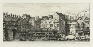 Parte da cidade de Paris no final do século XVII de Charles Meryon