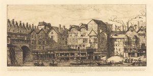 Parte da cidade no final do século XVII (Vista da cidade de Paris no final do século XVII) de Charles Meryon