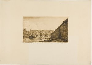 Pont-au-Change, Paris, cerca de 1784 de Charles Meryon