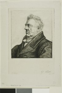 Retrato de Louis Jacques Marie Bizeul, o arqueólogo bretão de Charles Meryon