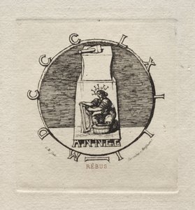 Rebus: Aqui reside a antiga vingança, 1863. de Charles Meryon