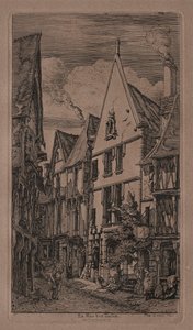 Rue des Toiles, Bourges de Charles Meryon