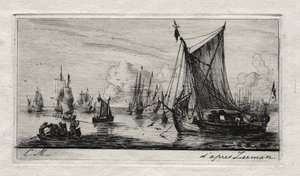 Pescadores do Mar do Sul, 1850. de Charles Meryon