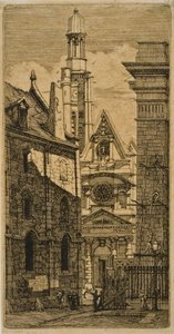 St. Etienne-du-Mont, Paris, de gravuras para Paris de Charles Meryon