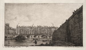 A Ponte Exchange, Paris, cerca de 1784 de Charles Meryon