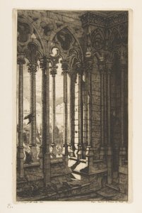 A Galeria, Catedral de Notre-Dame, Paris, da obra «Gravuras de Paris»