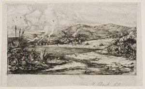 A pequena colônia francesa em Akaroa, 1845 de Charles Meryon