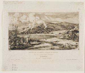 A pequena colônia francesa em Akaroa, 1845 de Charles Meryon