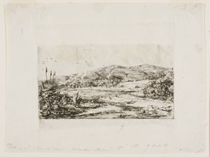 A Pequena Colónia Francesa em Akaroa, 1845 de Charles Meryon