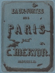 Título das gravuras sobre Paris (Página de rosto do conjunto de gravuras de Paris) de Charles Meryon