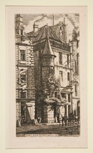 Tourelle, Rue de la Tixeranderie (Casa com torre, rue de la Tixeranderie) de Charles Meryon
