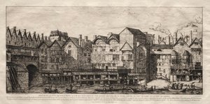 Vista de parte da cidade de Paris, perto do final do século XVII, 1861. de Charles Meryon