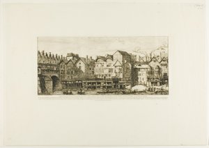 Vista de parte da cidade de Paris em direção ao final do século XVII de Charles Meryon