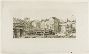 Vista de parte da cidade de Paris em direção ao final do século XVII de Charles Meryon