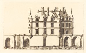 Chateau de Chenonceau, 1re planche (The Chateau of Chenonceau, 1st plate) de Charles Meryon after Jacques Androuet Ducerceau I