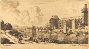 Le Pavillon de Mille. et une partie du Louvre de Charles Meryon after Reinier Nooms, called Zeeman