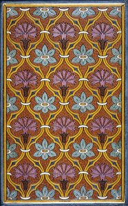 Capa interna com desenho floral de Charles Meunier
