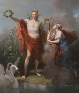 Apolo, Deus da Luz, Eloquência, Poesia e Belas Artes com Urania, Musa da Astronomia
