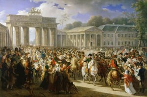 Francês: Entrée de Napoléon à Berlin. 27 octobre 1806 Entrada de Napoleão I em Berlim, 27 de outubro de 1806 de Charles Meynier