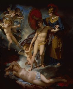 Sabedoria defendendo a Juventude contra o Amor (óleo sobre tela)