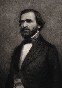 Retrato do compositor Giuseppe Verdi 1813-1901, c. 1850.