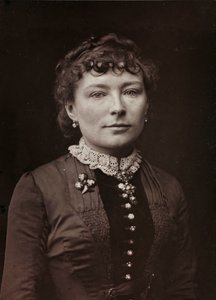 Álbum Artístico e Biográfico, 5º ano, salão 1885; retrato do pintor francês Virginie Elodie Marie Teresa Demont-Breton (1859-1935)