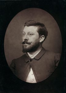Álbum Artístico e Biográfico, 6º ano, Salão 1885; retrato do pintor francês Morot Aimé (1850 1913)