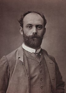 Álbum Artístico e Biográfico, 6º ano, Salão 1885; retrato do pintor francês Ernest Bordes (1852-1914)