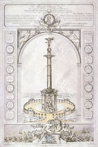 Design para um monumento ao Almirante Lord Nelson em forma de coluna, 1806 de Charles Middleton