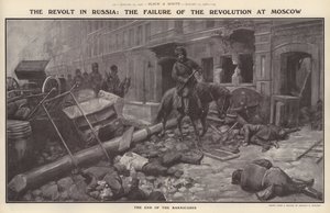 A Revolta na Rússia: O fracasso da Revolução em Moscovo (litho) de Charles Mills (after) Sheldon