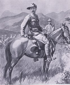 Brigadeiro-General Lumer, de After Pretoria: The War Guerilla publicado pela Harmsworth Bros Limited, 1901 de Charles Mills Sheldon