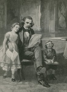 Nathaniel Hawthorne lendo para seus filhos de Charles Mills Sheldon