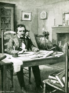 Poe no trabalho sob os olhos de Catalina