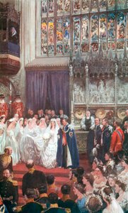 O casamento do rei Eduardo VII e da rainha Alexandra na capela de São Jorge, Windsor, 10 de março de 1863