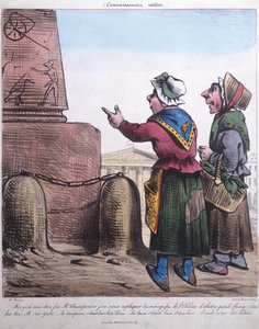 Caricatura da ereção do Obelisco na Place de la Concorde, c.1831 de Charles Nantueil