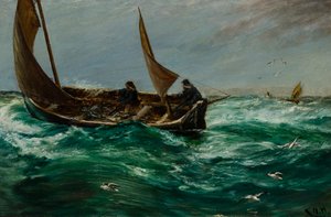 Pescador a caminho de casa de Charles Napier Hemy